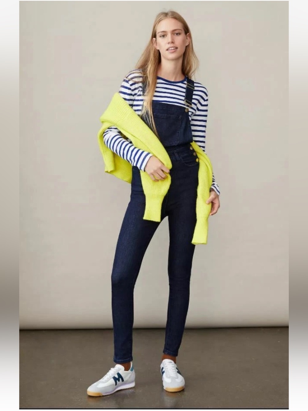 WeWoreWhat High Rise Overalls Anthropologie Bedford Indigo Blue Size Small
